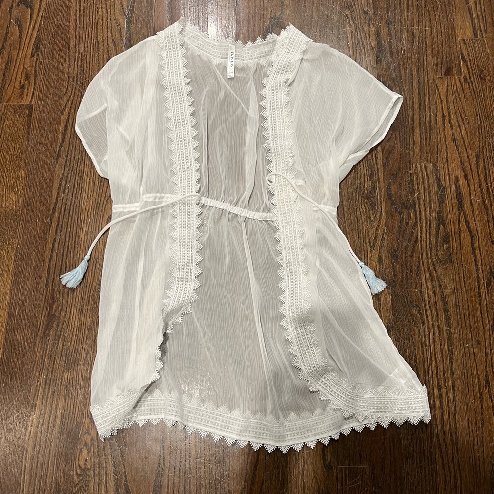 White sheer coverup